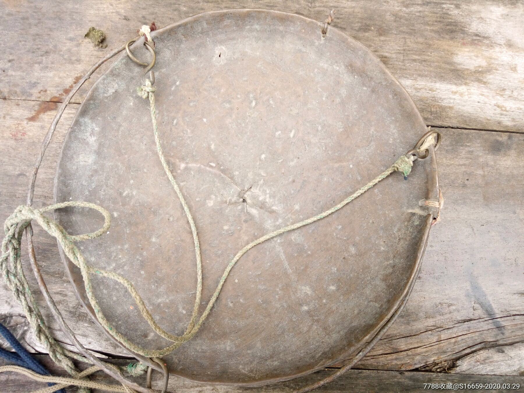 老杆秤秤盘铜盘五公斤秤砣