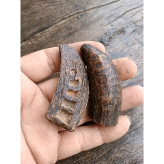 清代道教法器,老竹卦一对