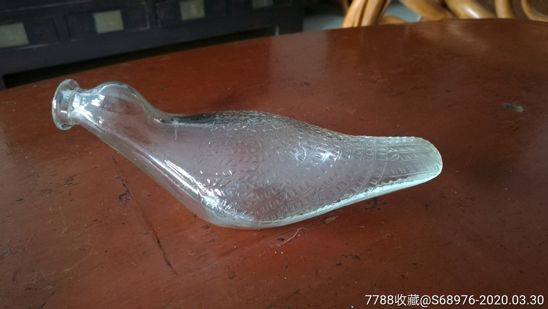 怀旧五六十年代和平鸽造型玻璃奶瓶无磕碰长195cm可做年代戏影视道具