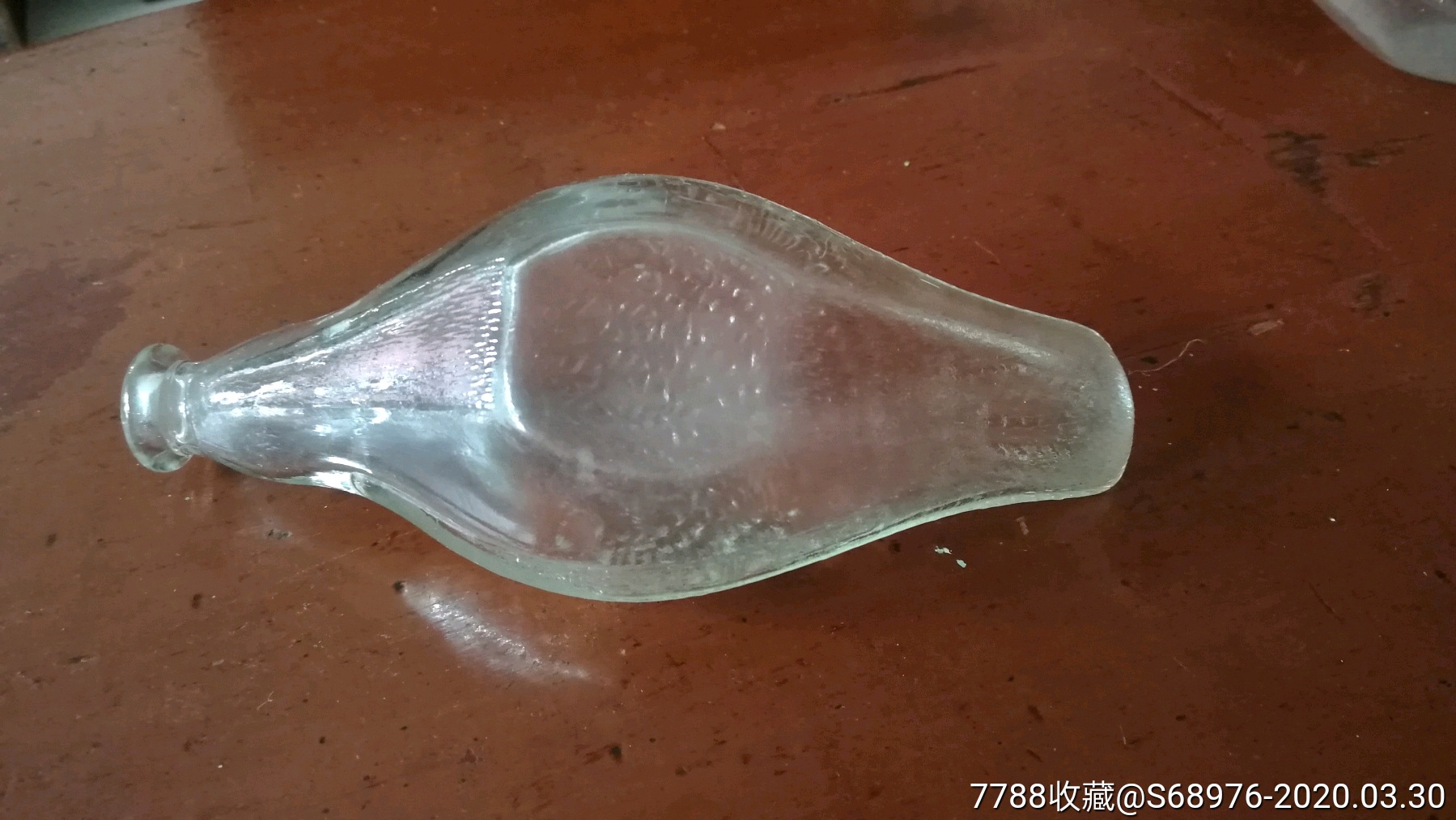 怀旧五六十年代和平鸽造型玻璃奶瓶,无磕碰,长19.