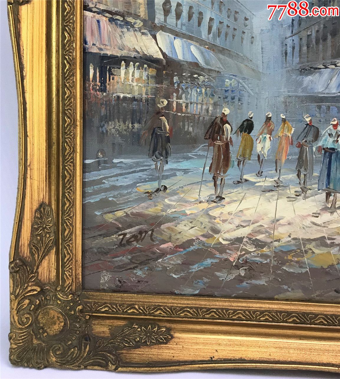 20世纪欧洲古典油画.法国画家手绘油画.印象主义