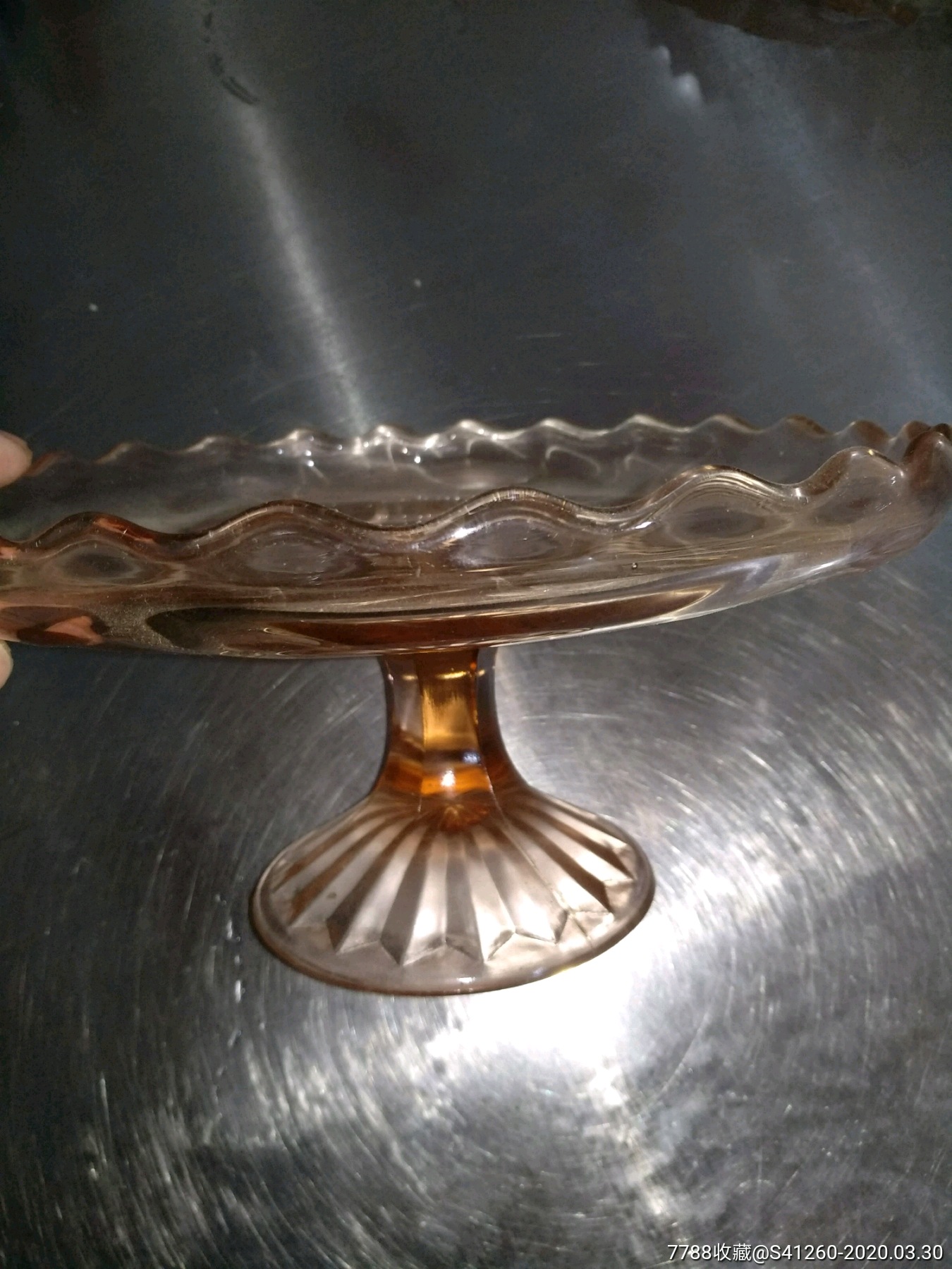 老琉璃高脚大果盘