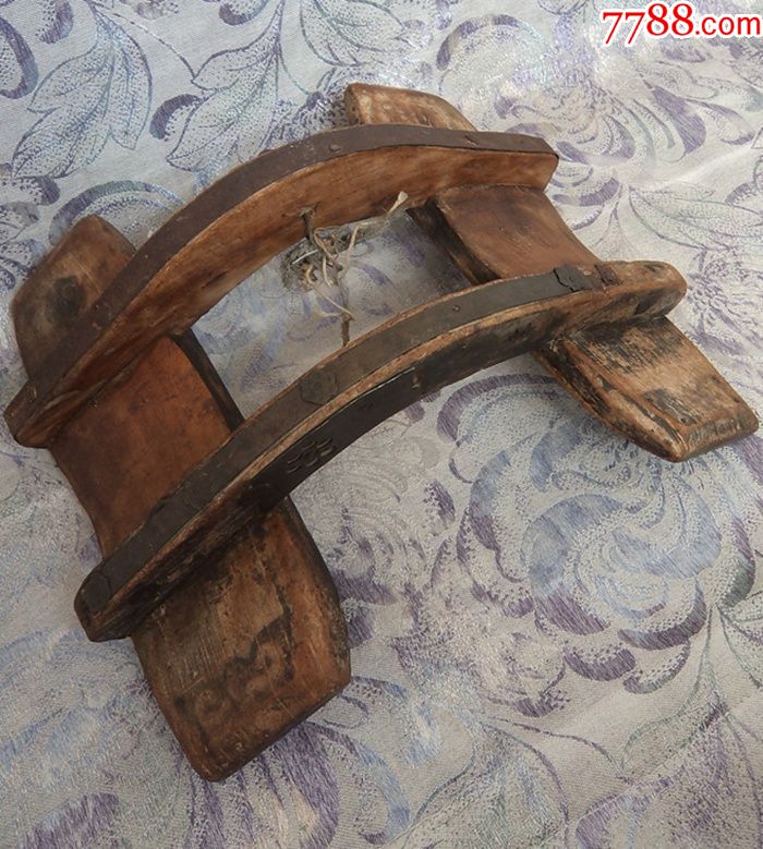 农村木雕老马鞍子民俗手工木艺车驾农具古玩杂项怀旧古董收藏鸿