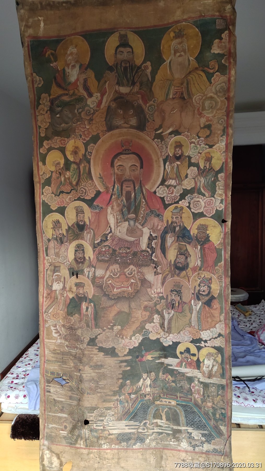 清代道教总坛布画法像一副