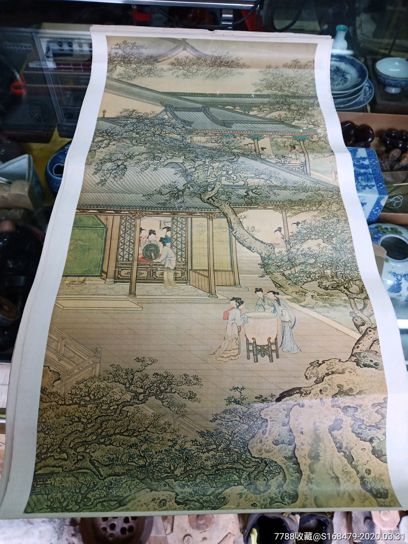 民国印刷画清宫庭画家袁江12条屏【古月清风堂】_第6张_7788棋牌玩具