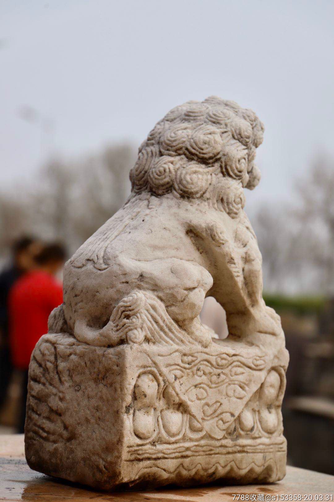 清代汉白玉石狮