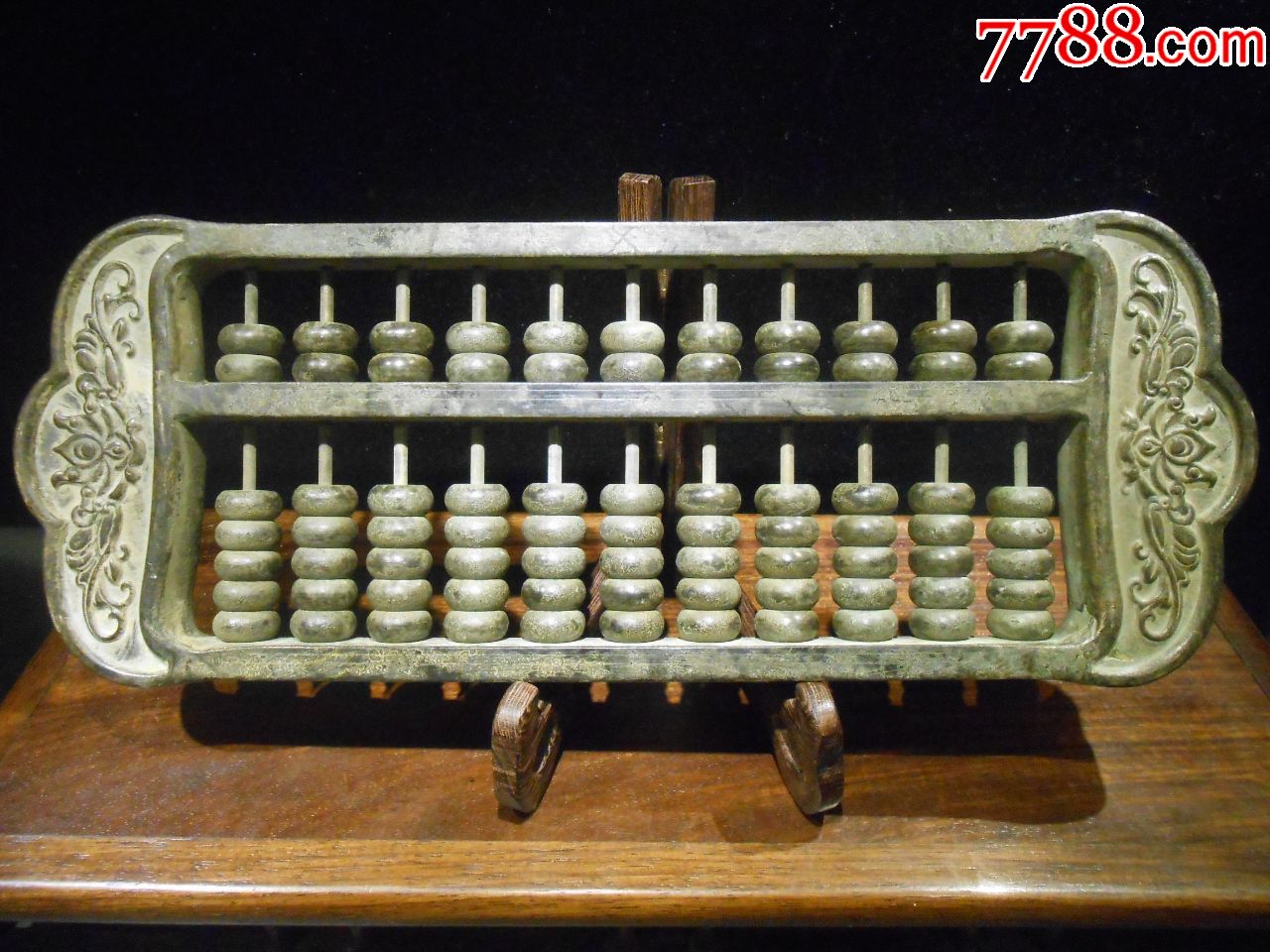铜算盘,刻有民国三年,一本万利,做工有花纹,分量压手,重3斤多_价格