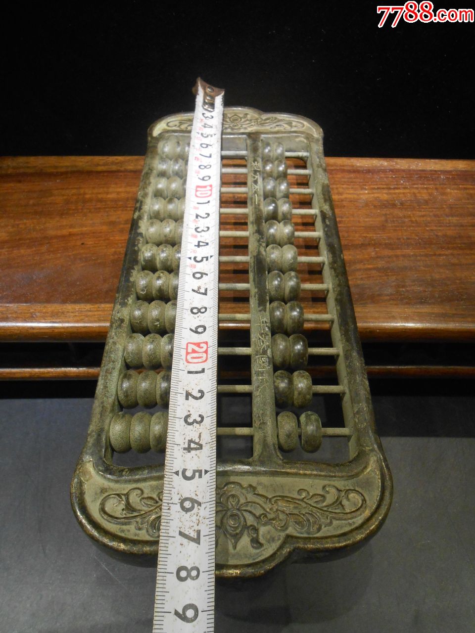 铜算盘,刻有民国三年,一本万利,做工有花纹,分量压手,重3斤多_价格