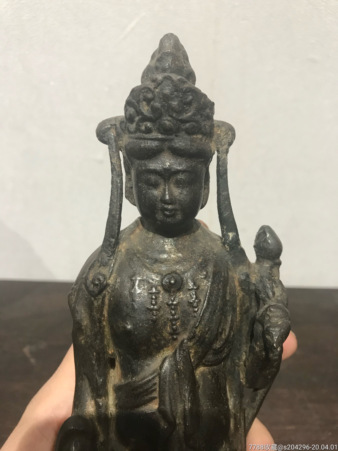 明代铜观音菩萨站像_铜像/铜佛像_第4张_7788茶具