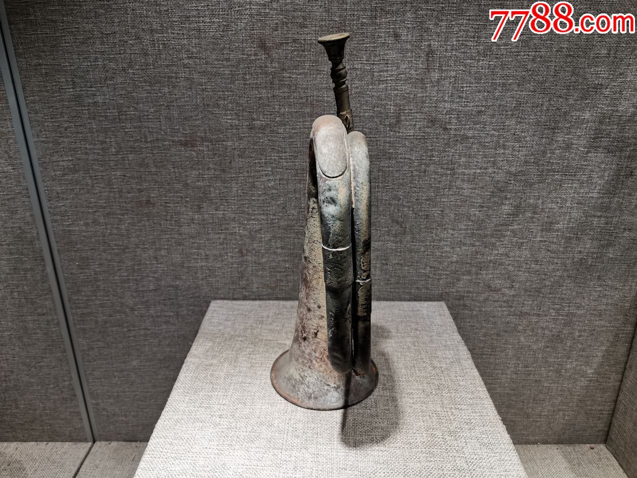 红色收藏抗战八路军冲锋号原品军号抗战文物包老适用爱国教育展览-大