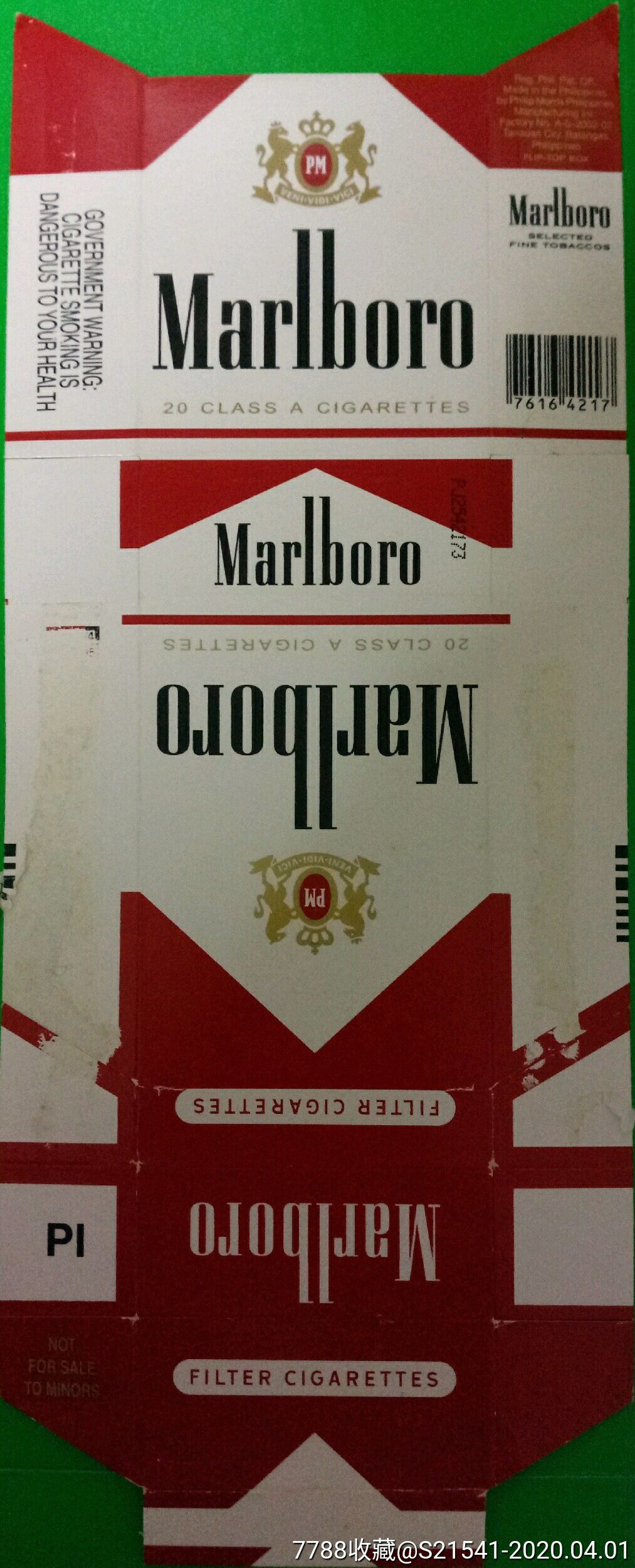 marlboro(万宝路:76164217—旧卡—瑞士生产