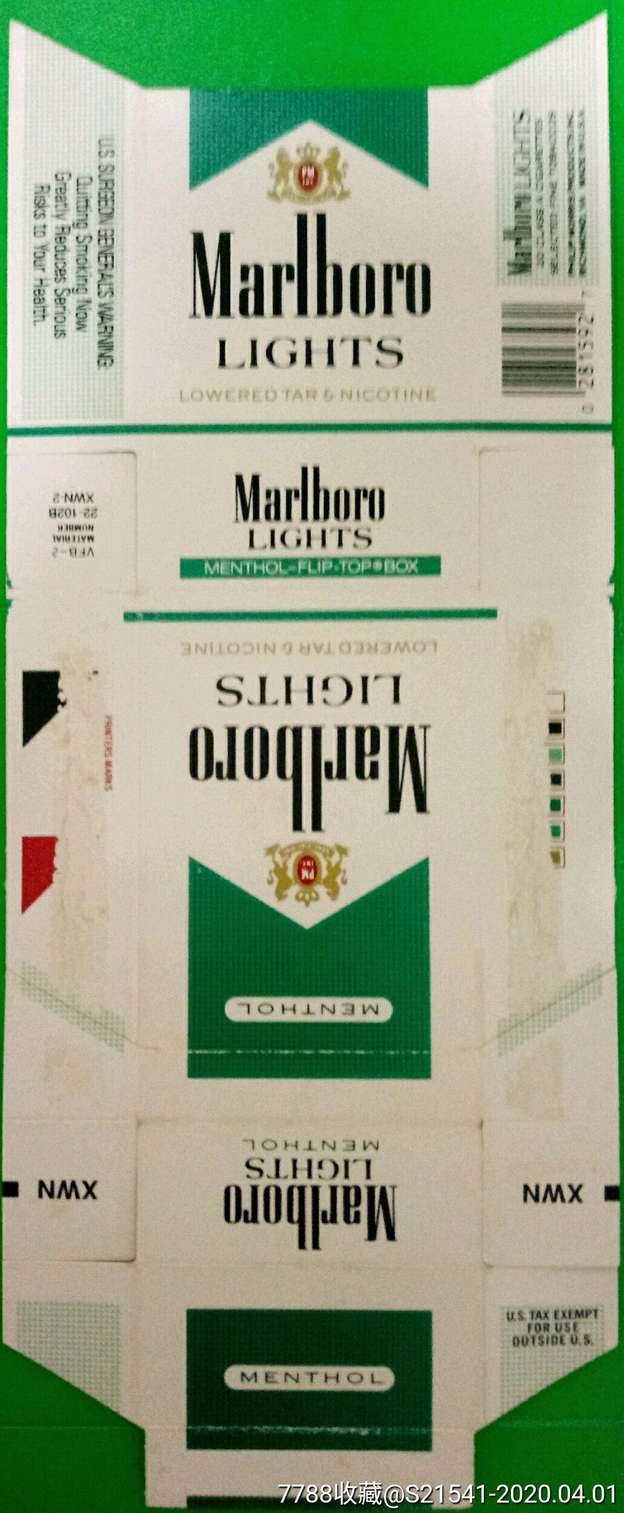 marlboro(萬寶路):02815927(左上邊英文uqgr—舊卡—美國生產