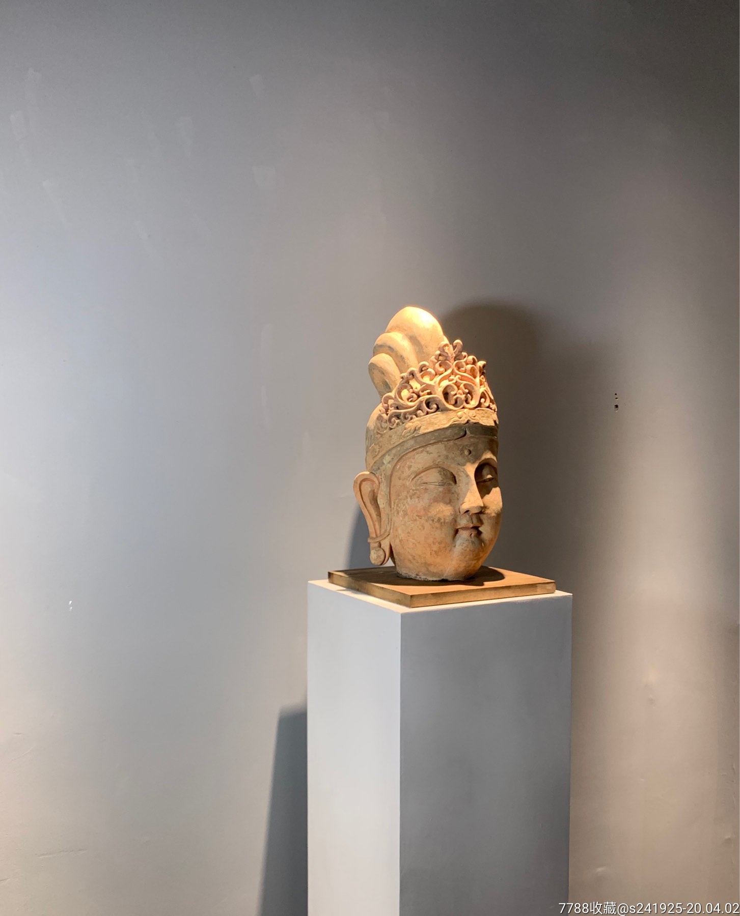 泥塑佛头泥陶佛头观音佛头寺庙佛头