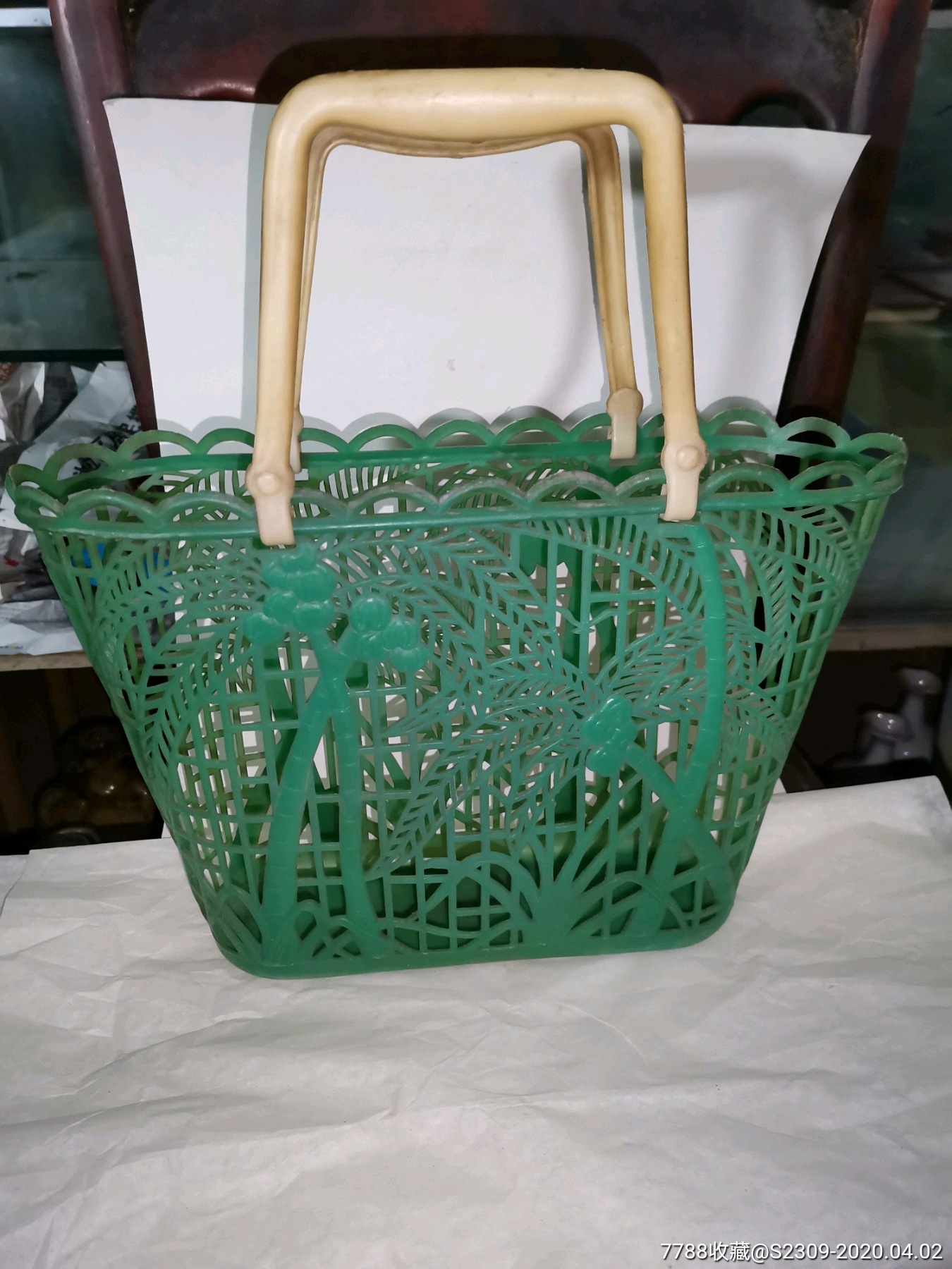 广州市塑料制品一厂,手提篮,完整怀旧老物件_价格200