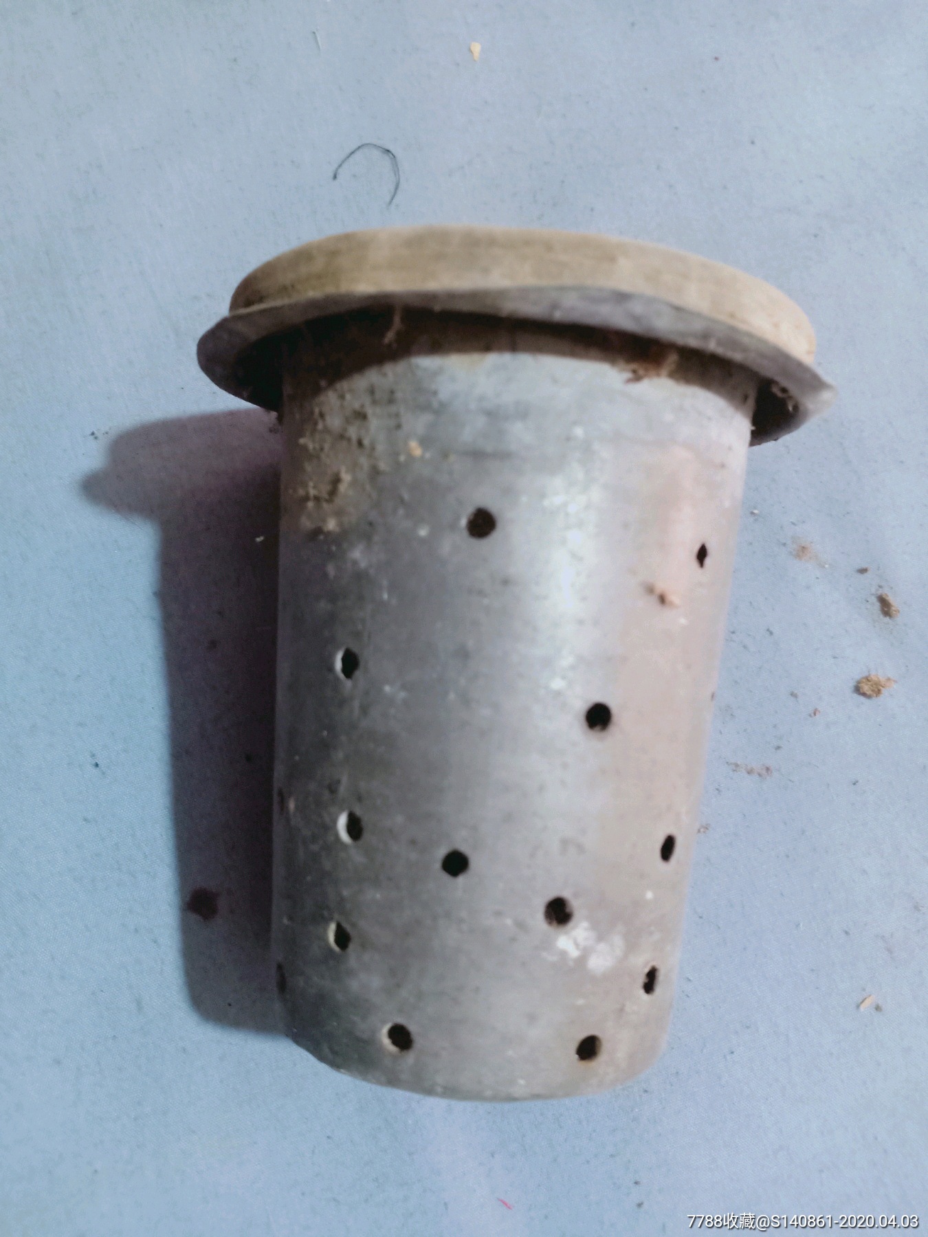 （箱20）晚清非常厚重锡茶壶漏子配件，尺寸9.5*8.5cm_锡壶/锡器【丰嫒屋】_第3张_7788期刊网