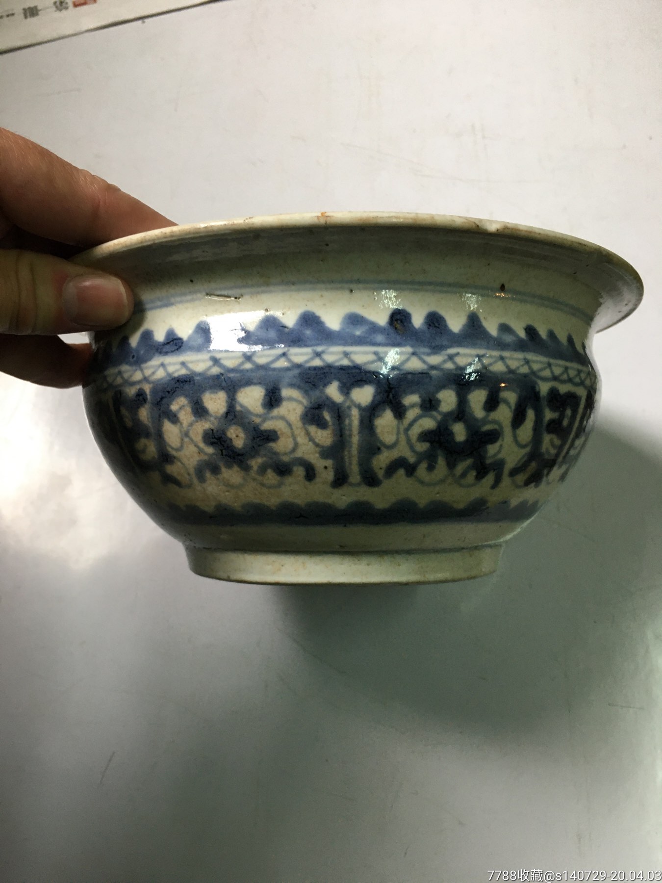 青花盆_青花瓷_天羊行空雅藏【7788收藏__收藏热线】