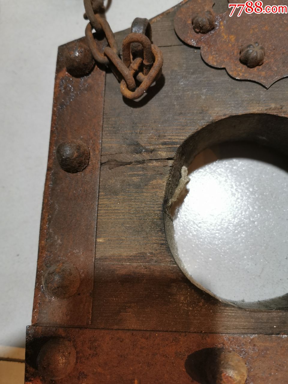 夹板手铐,古刑具夹板,重约10斤,详细可见细图