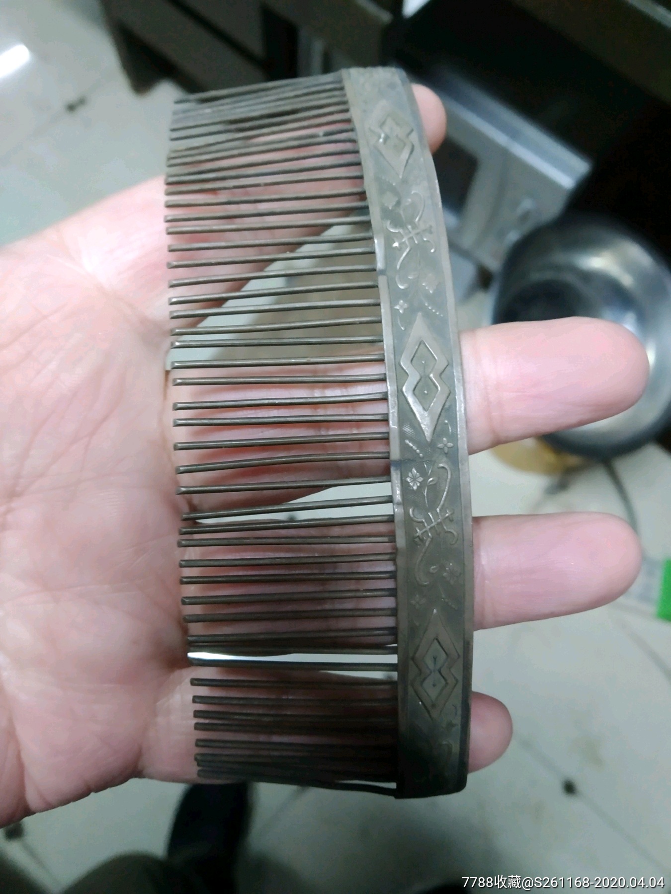 清民国早期银梳子有款