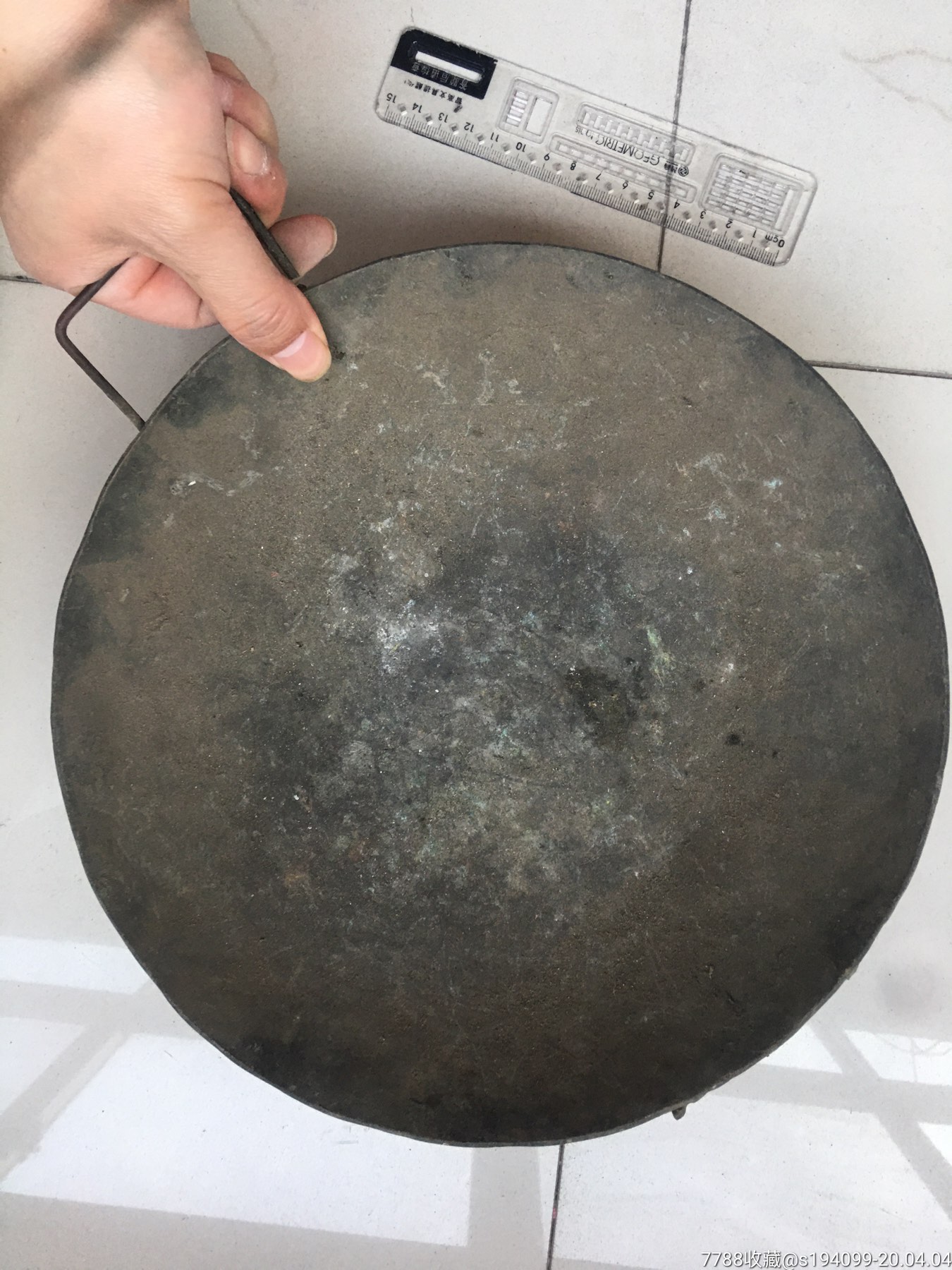 清代全手工锻锤打厚重铜锅