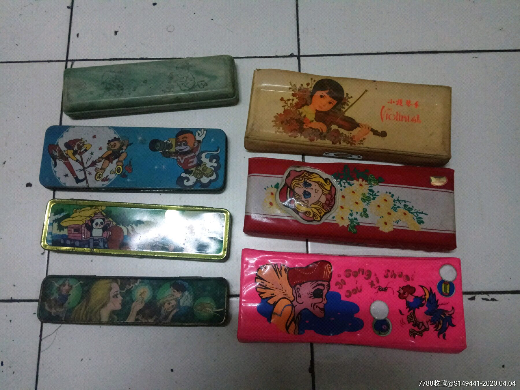 八十年代老铅笔盒7个合售