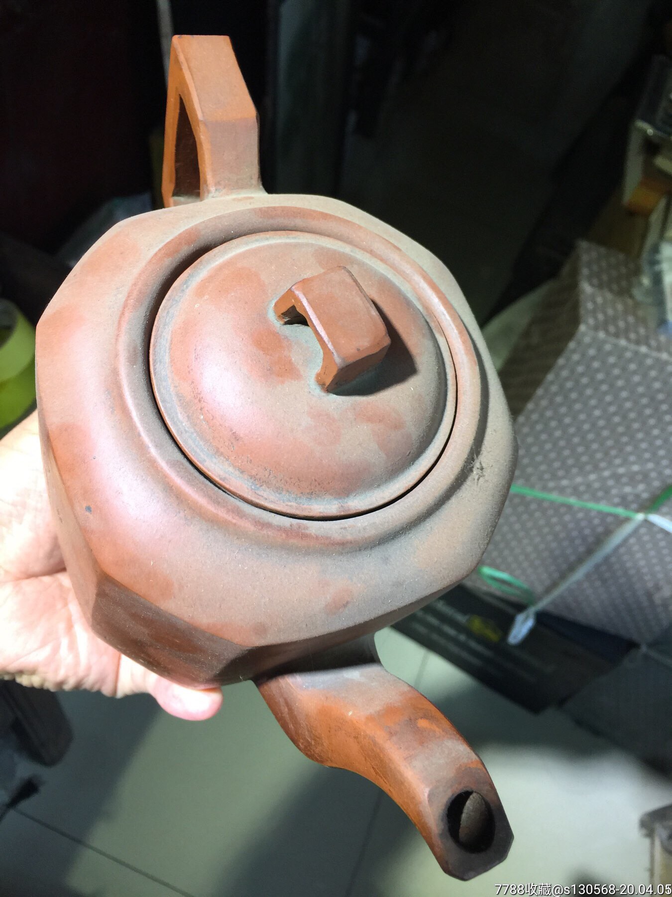 文革业文制陶刻诗画大八方紫砂壶
