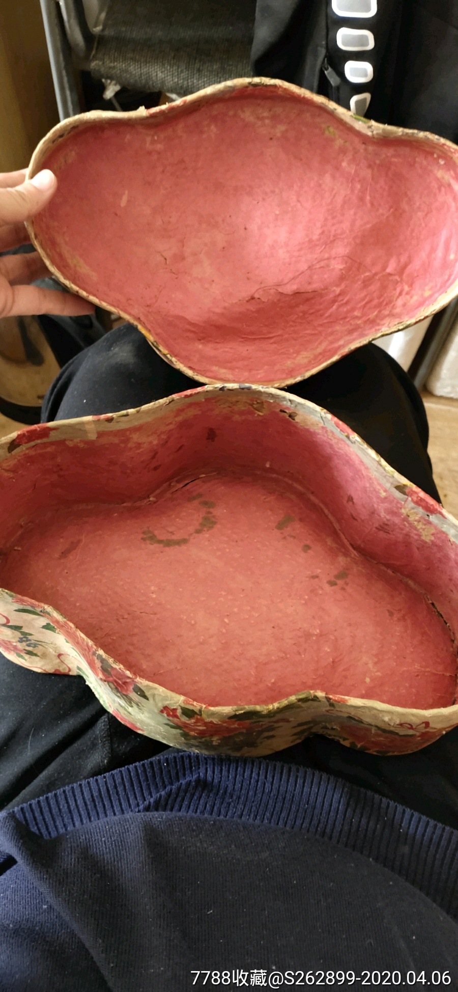 民国解放时期手工制作元宝形糊纸嫁妆盒_其他纸制工艺_第6张_7788模型