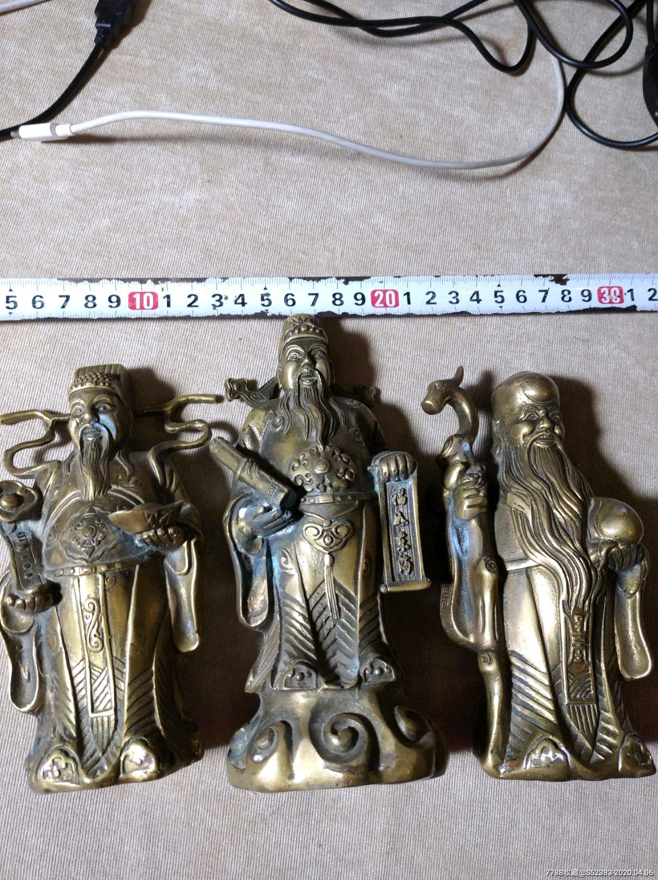 老铜件三星福禄寿_铜像/铜佛像_收藏的工程【7788收藏__收藏热线】