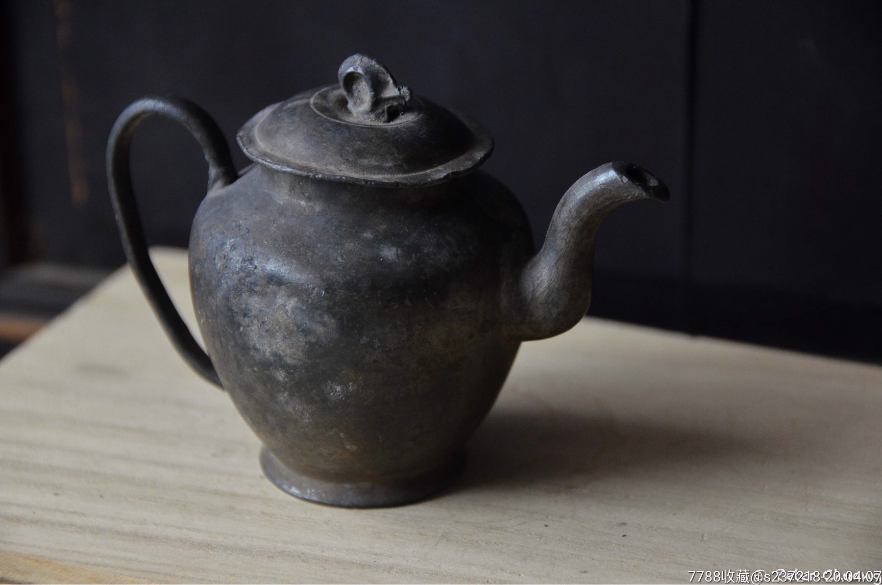 晚清民国老锡壶