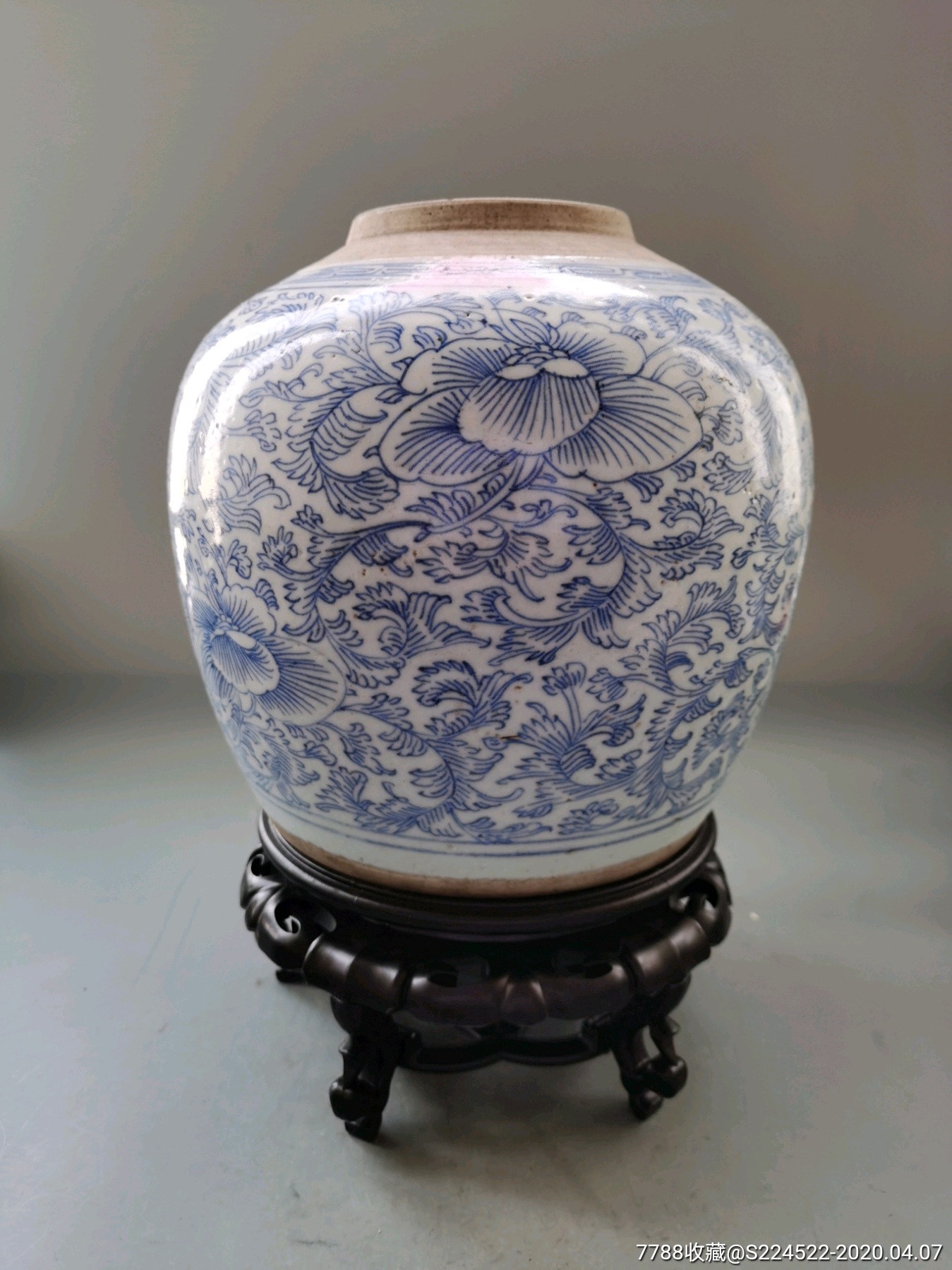 嘉庆青花缠枝莲罐-青花瓷-7788收藏__收藏热线