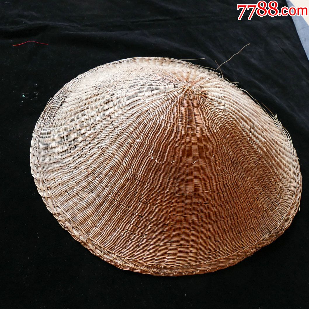 清早期藤编精品斗笠古董斗笠
