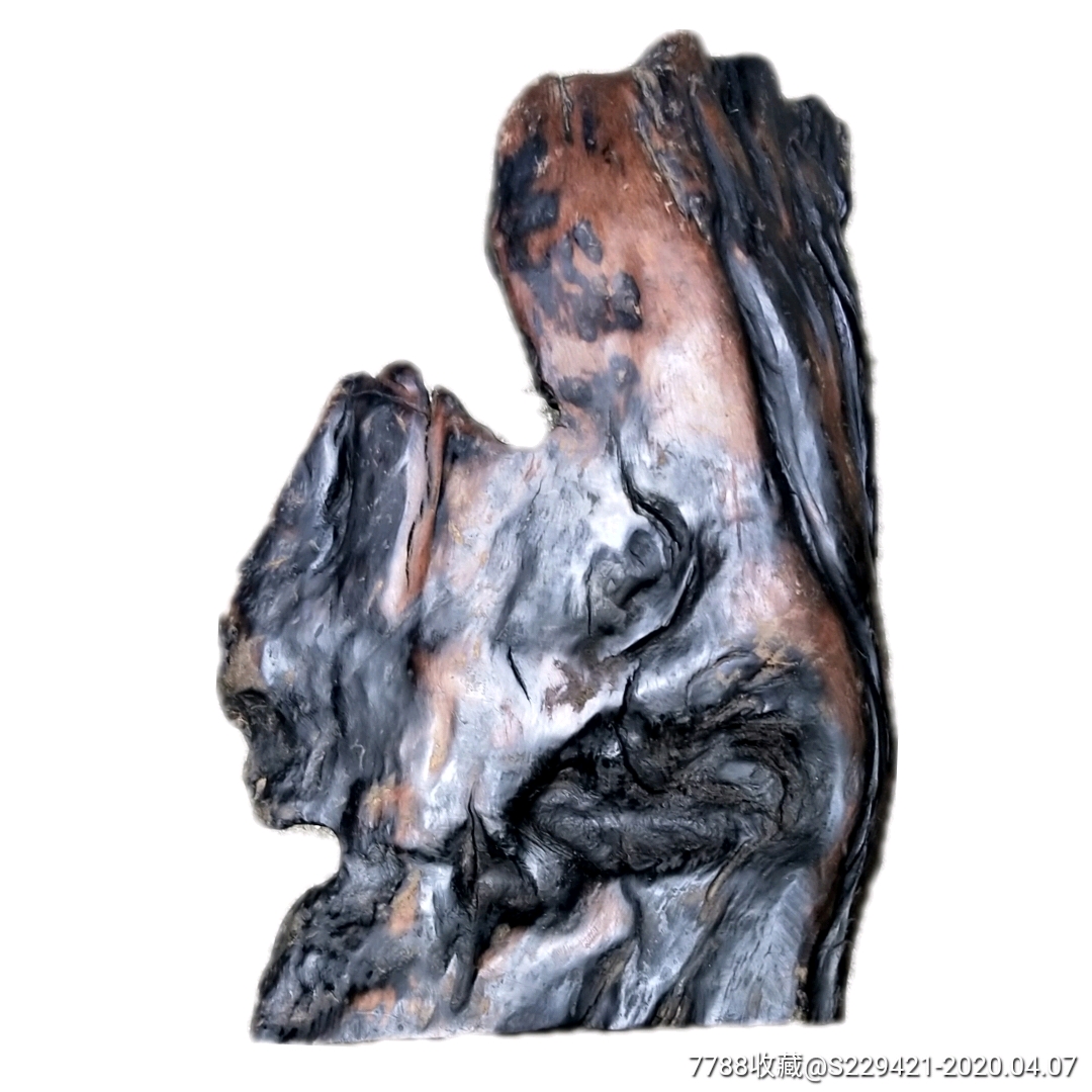 罕见古董乌木骨干料山子天然黄杨阴沉木