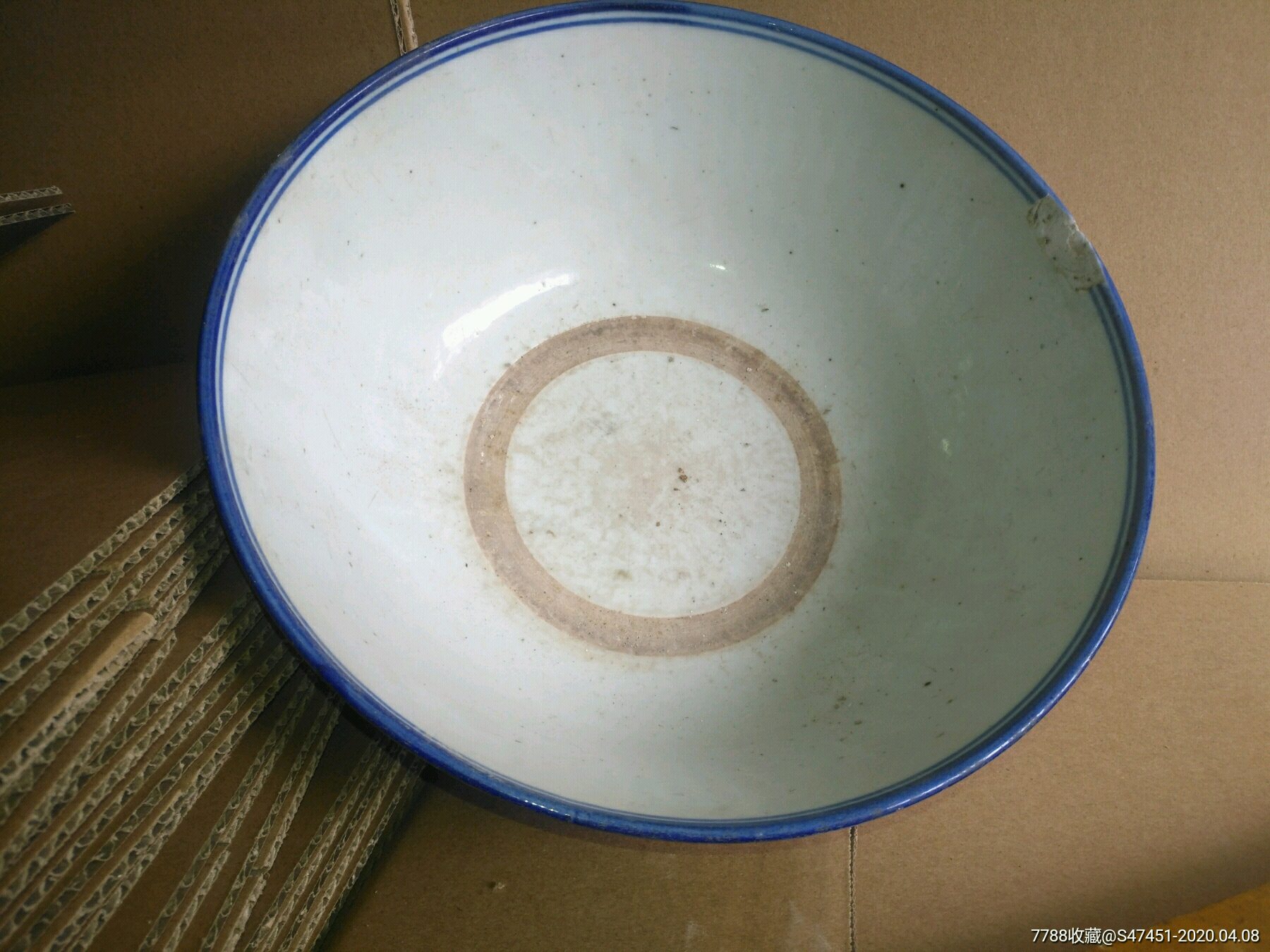 解放初公私合营款包老瓷碗口径25.5cm-青花瓷-7788收藏__收藏热线