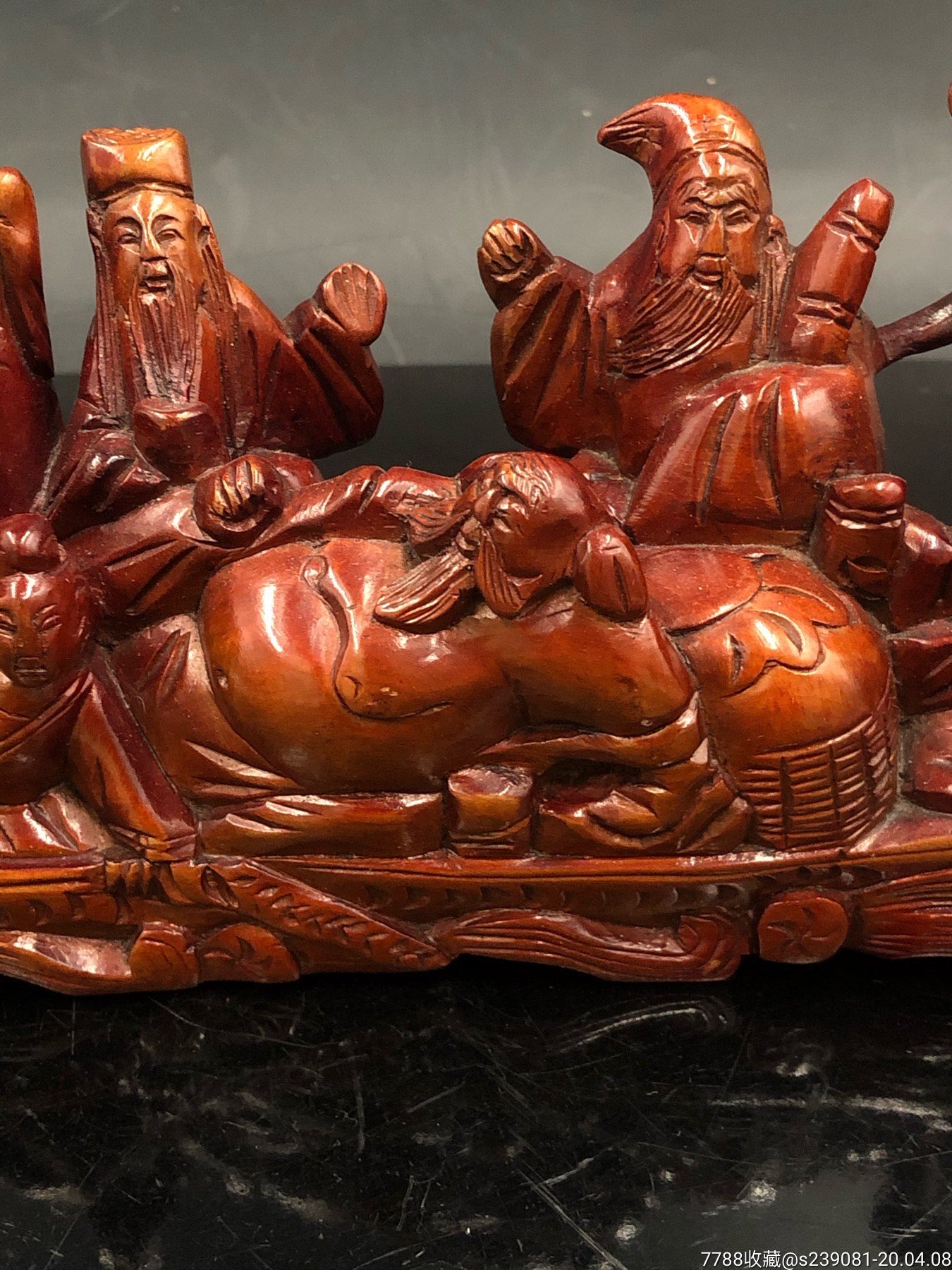 日本回流木雕八仙过海