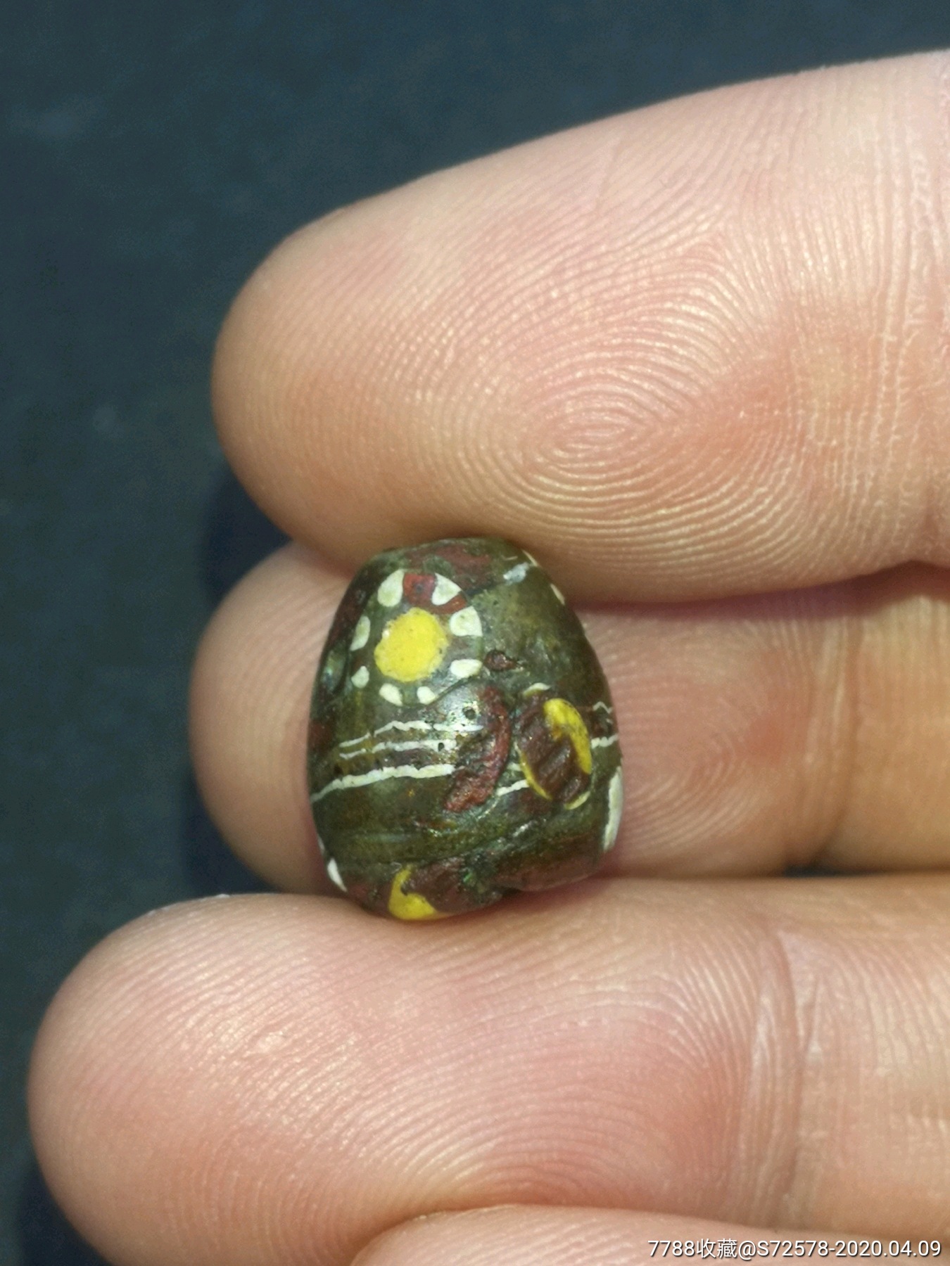 千年爪哇老琉璃桶珠