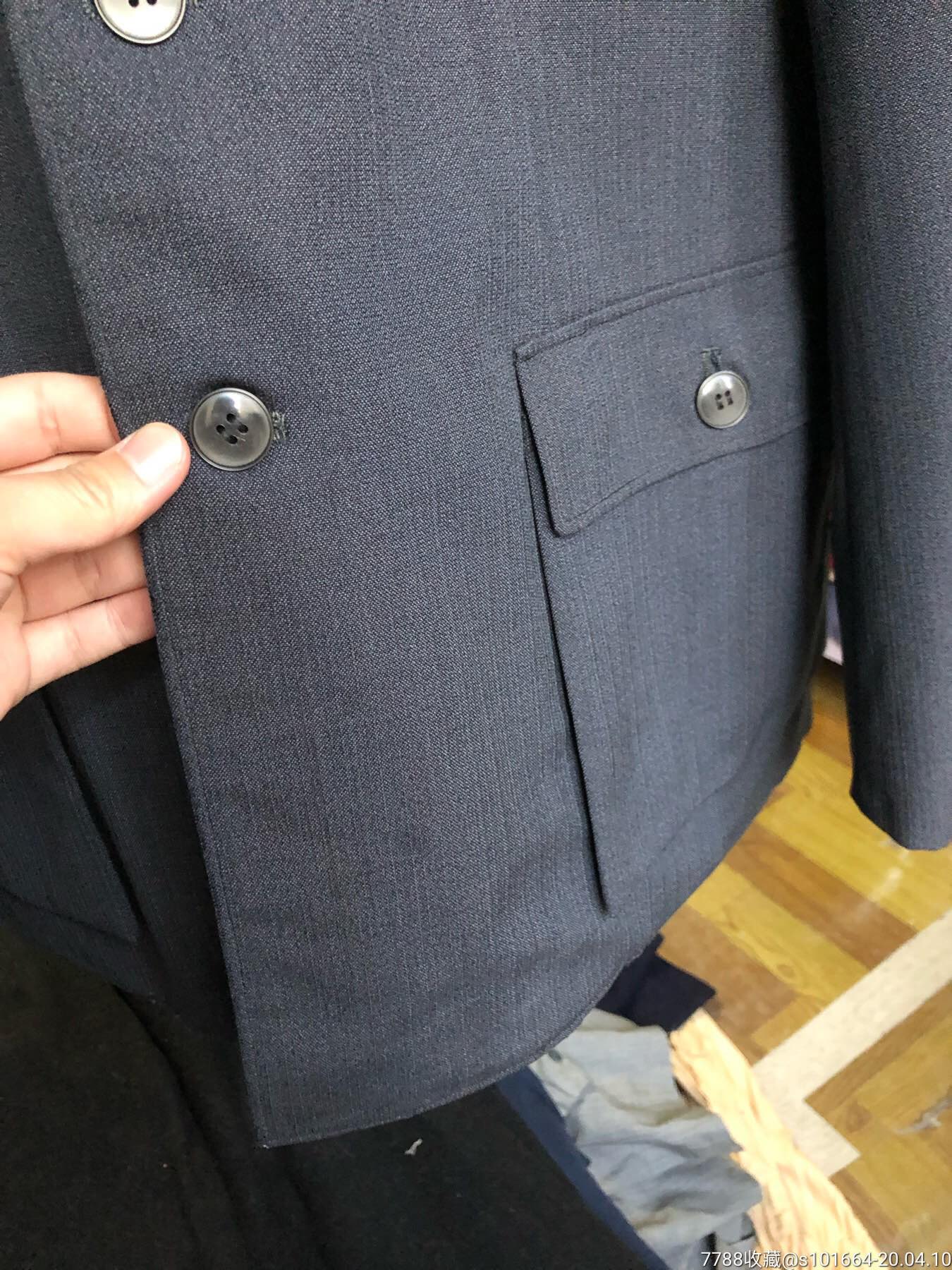 老式毛料中山装翠竹牌