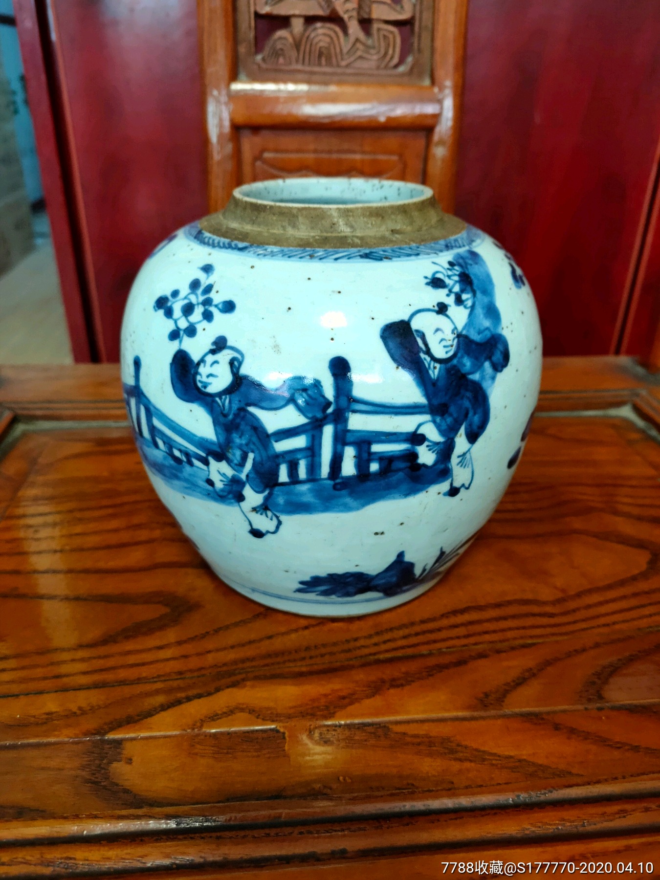 康熙青花婴戏图