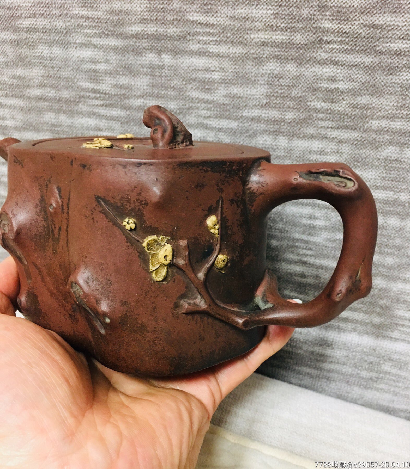 高级工艺美术师(高丽君)六十年代代制梅桩紫砂壶