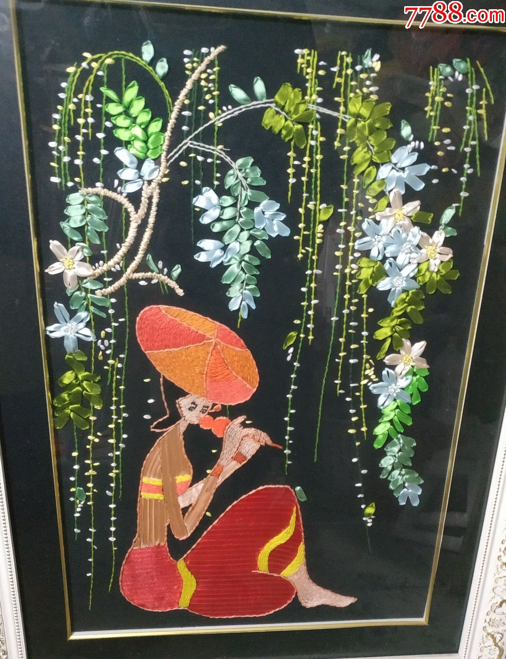 傣族少女十字绣