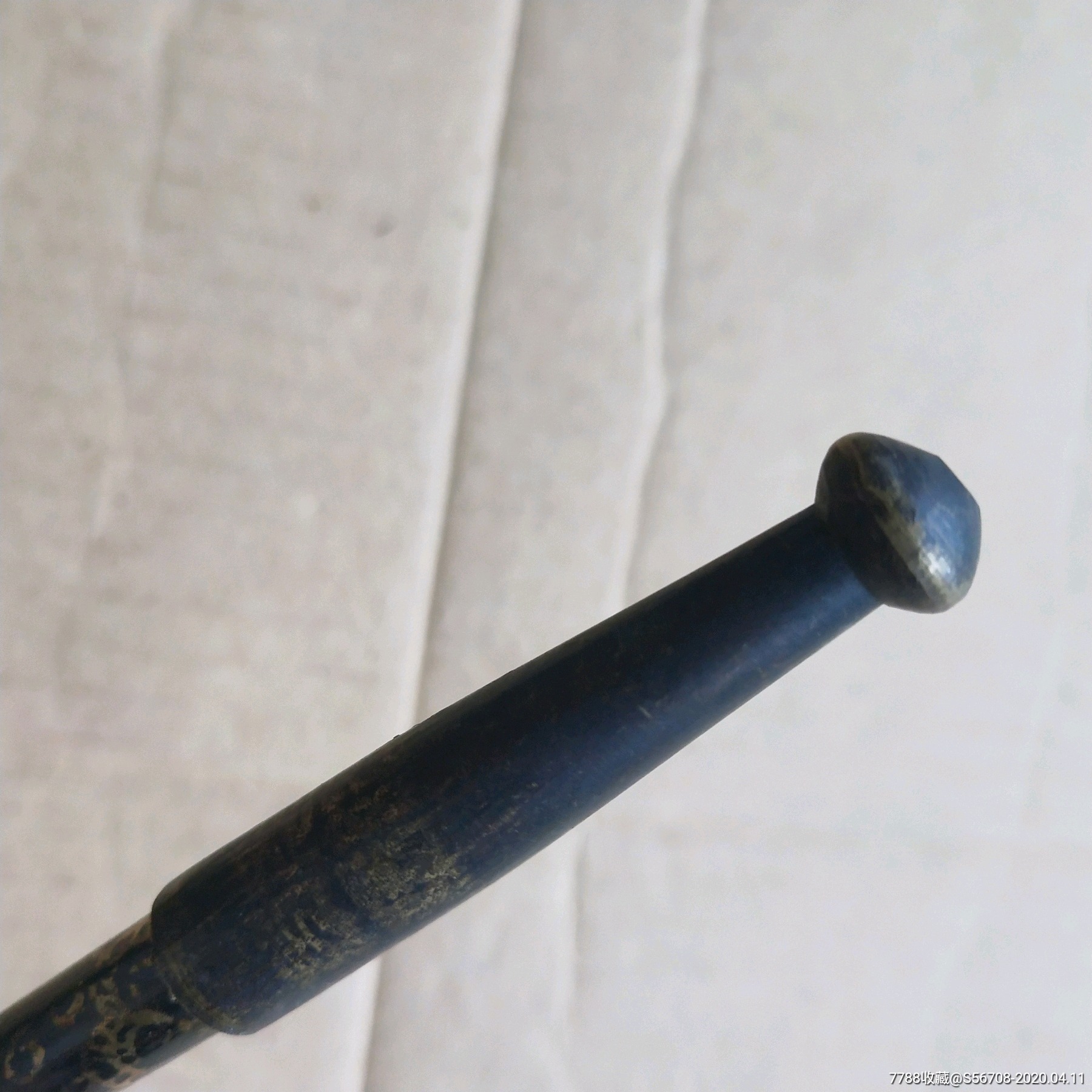 民国黄铜烟杆老物件烟杆有花纹可伸缩