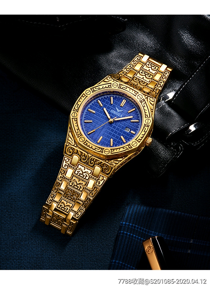 [匠心工艺]经典复古雕刻创意男表_手表/腕表_图片收藏_回收价格_7788