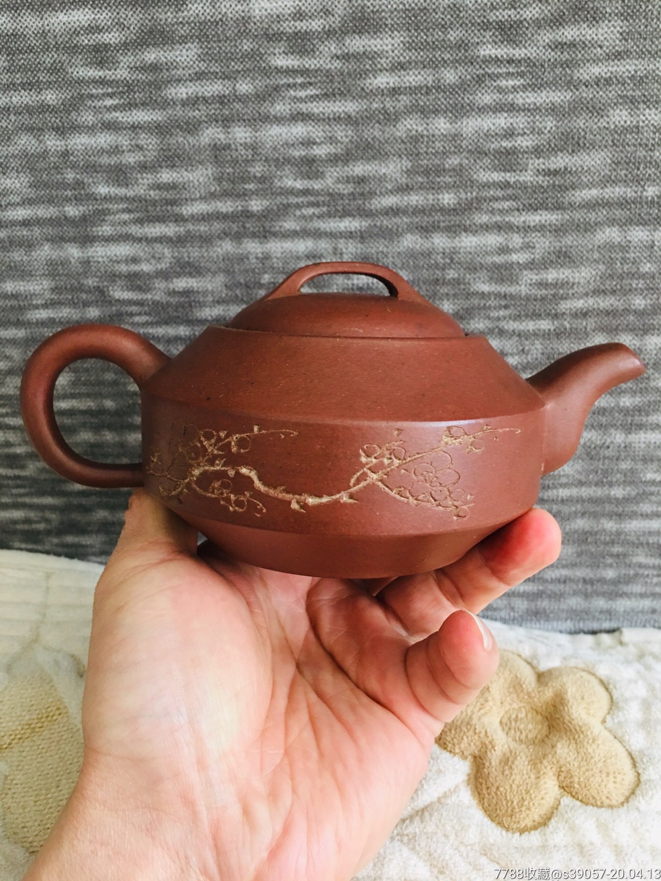 朱可心次子朱小华制60年代精工小汉君紫砂茶壶