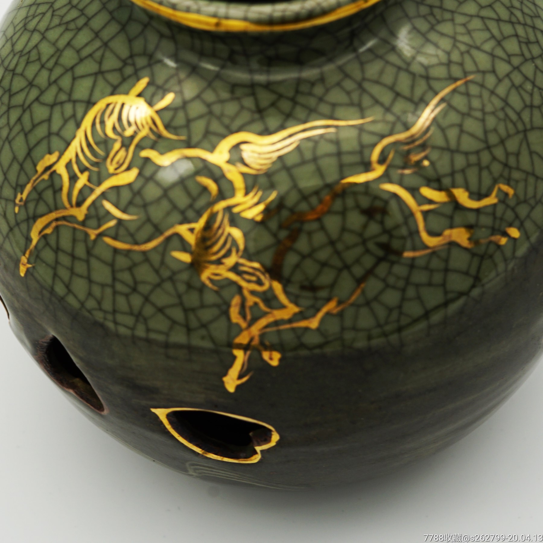 相马烧花瓶_绿釉瓷_第7张_7788瓷器
