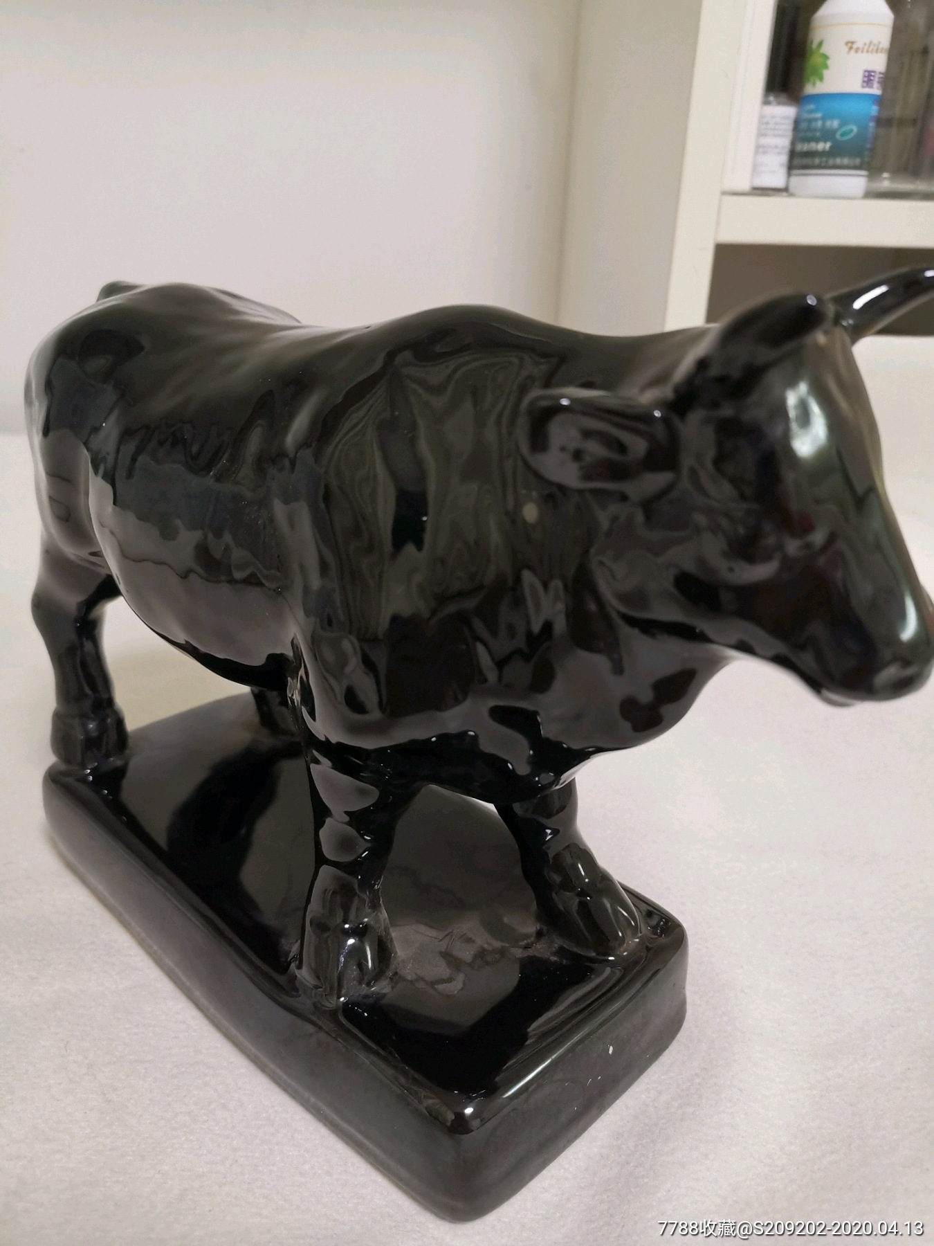 牛摆件0214_黑瓷/天目瓷_第2张_7788瓷器