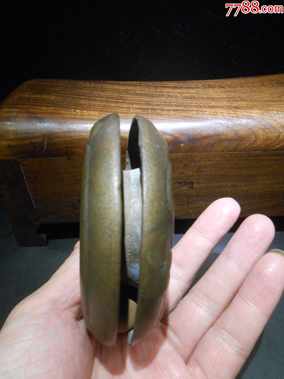 道家法器摇铃招魂铃圆环形状内空内有一颗铃铛和碰珠仍可发声包邮