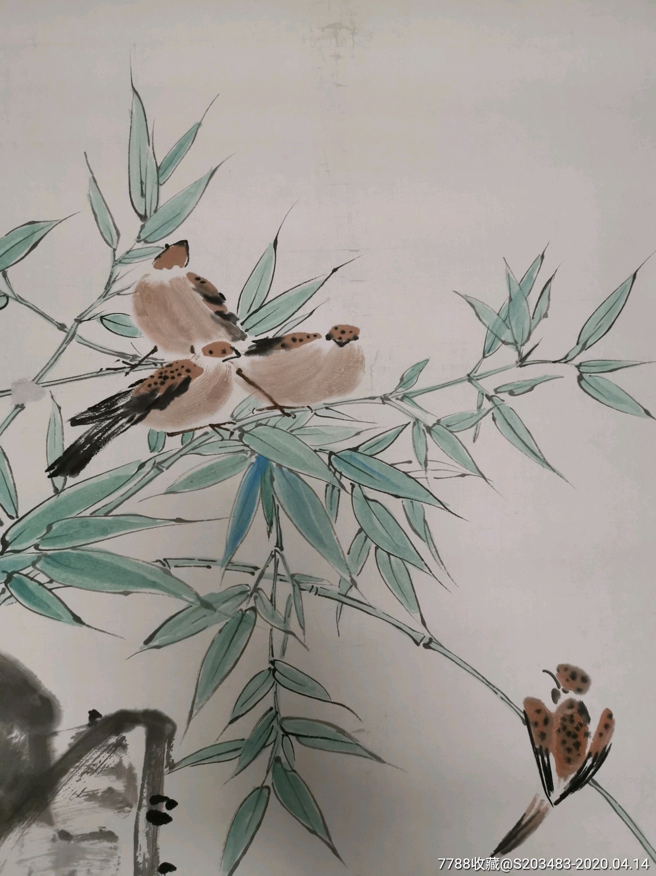 名人名家大师画家宋式云纯手工手写手绘画花鸟老字画国画条幅竖幅作品