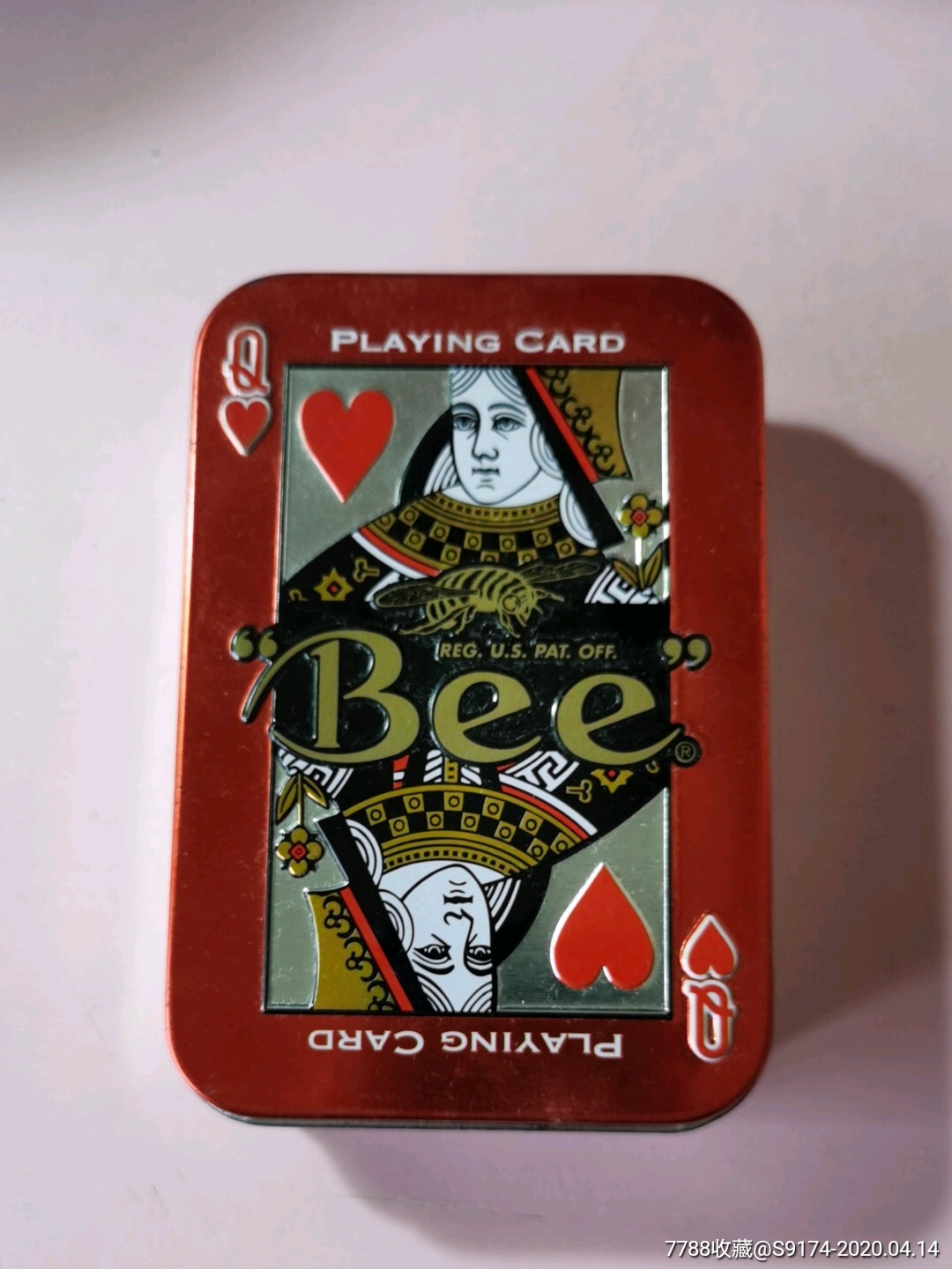 铁盒装蜜蜂牌扑克一副