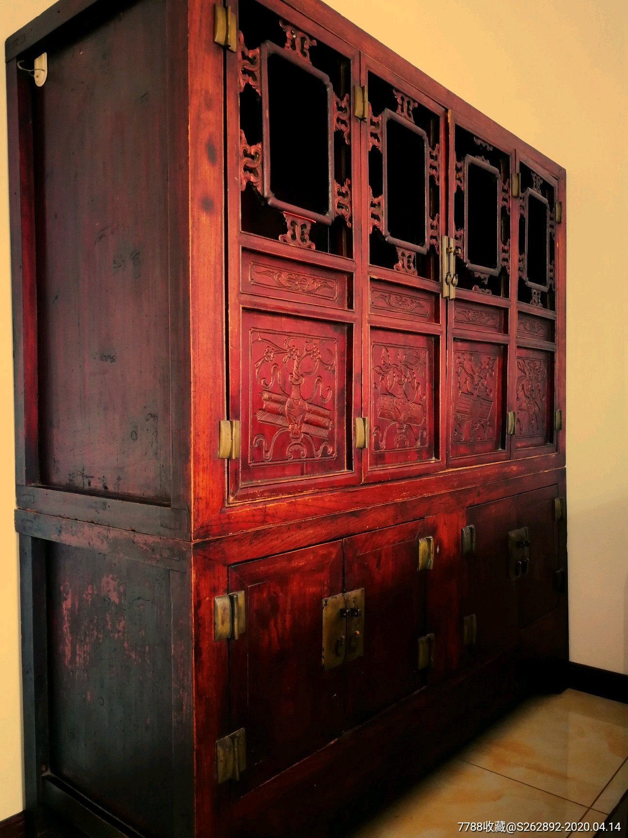 清代老榆木家具储物柜被阁子