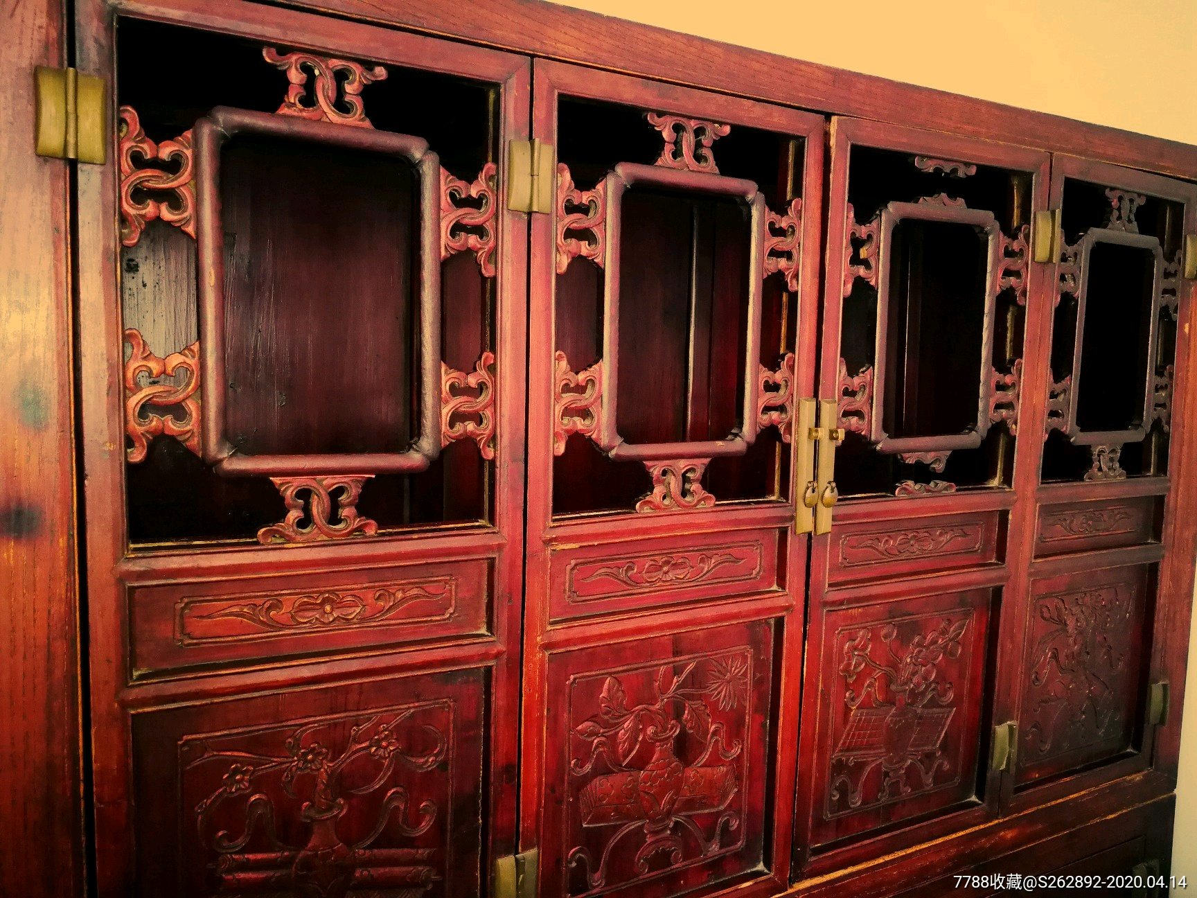 清代老榆木家具储物柜被阁子