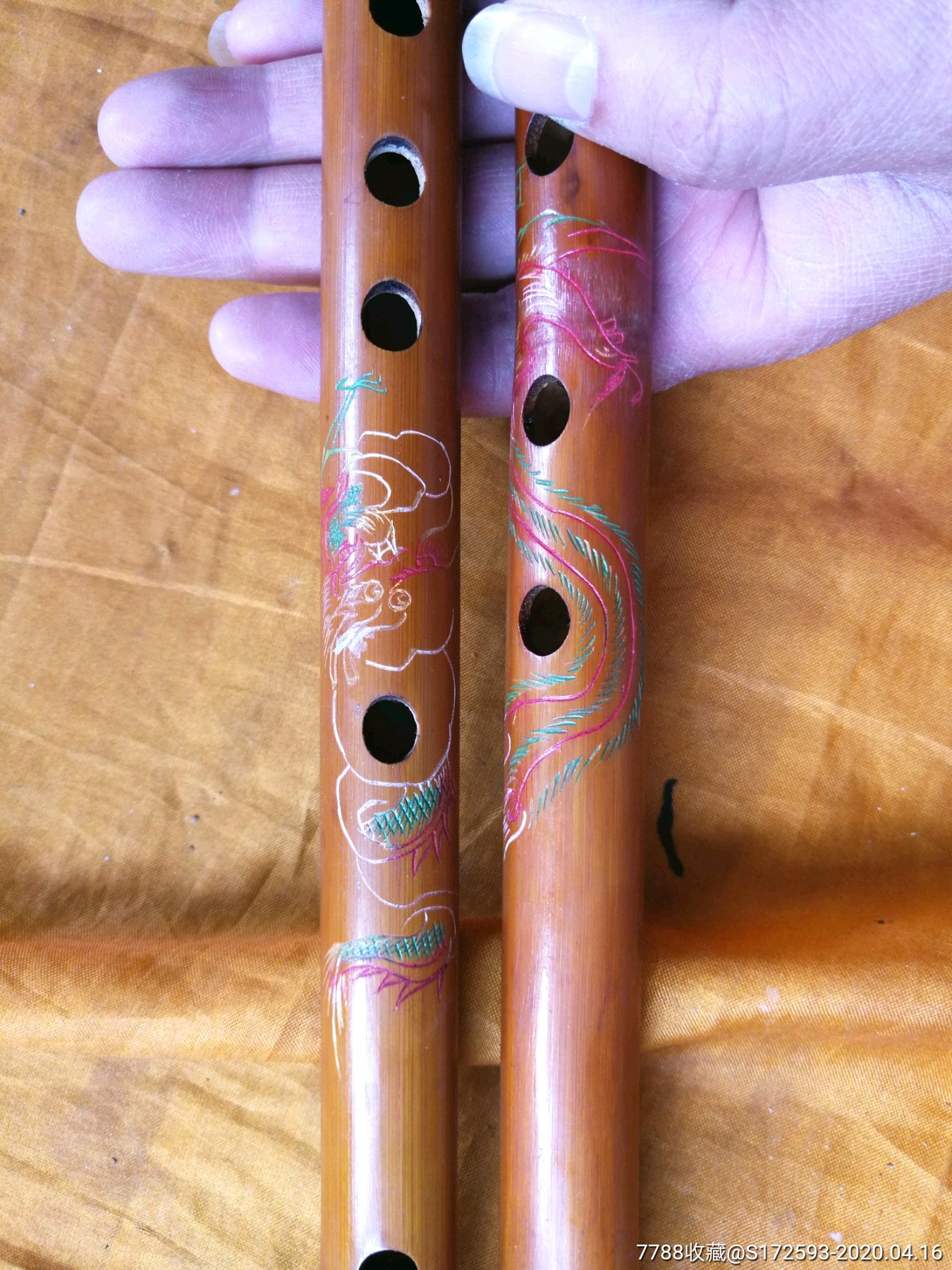 八十年代贵州玉屏箫笛一套二支.品相好