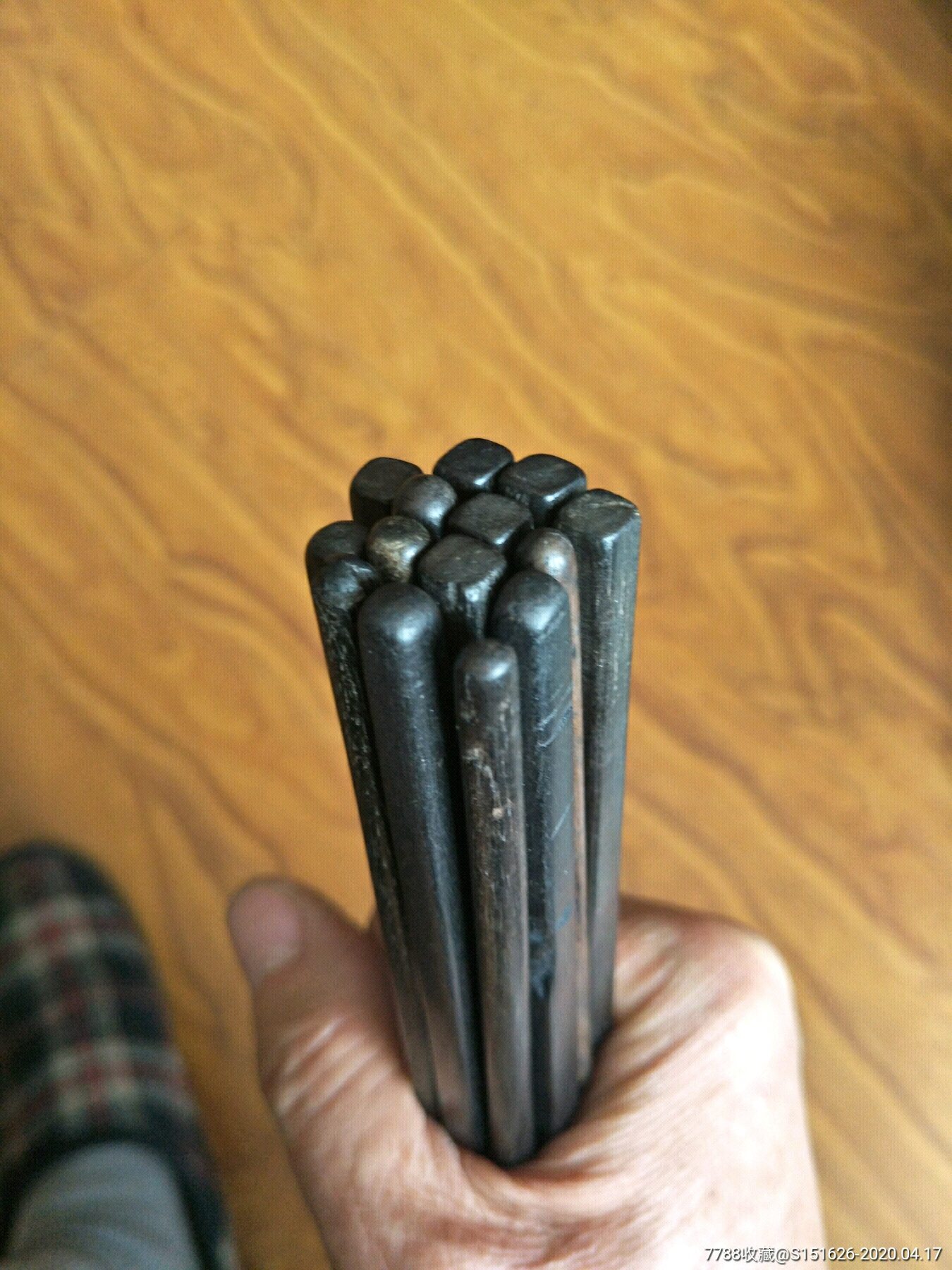 清代老乌木筷子七双.长285 .保老保真.